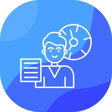 vektör biçiminde iş yönetimi düz simgesi