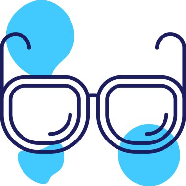 Gözlük. Web simgesi basit illüstrasyon