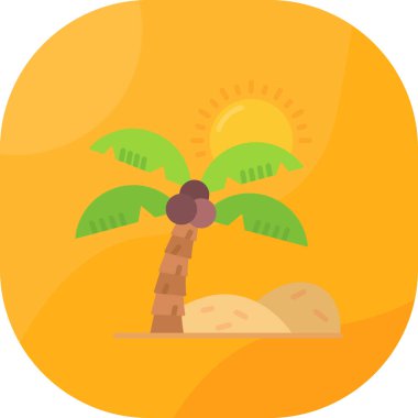 Palmiye ağacı düz stili