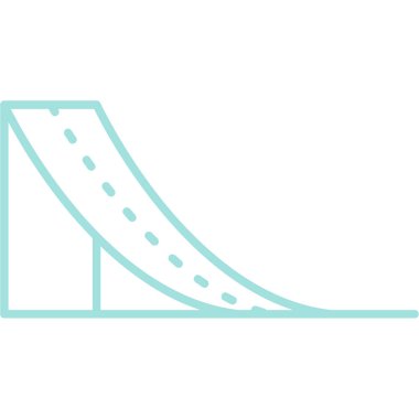 izole edilmiş mavi ve yeşil çizgi yol işareti vektör tasarımı