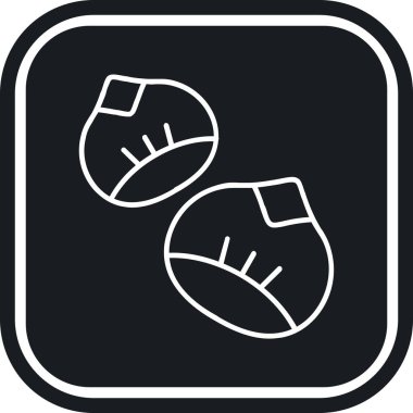 kalp yuvarlak kare vektör simgesi