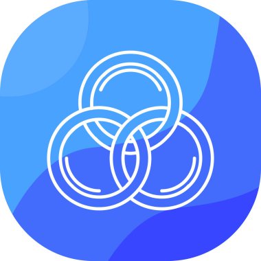 Mavi ve beyaz halkaların vektör çizimi