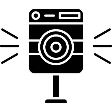 Kamera simgesi, vektör illüstrasyonu