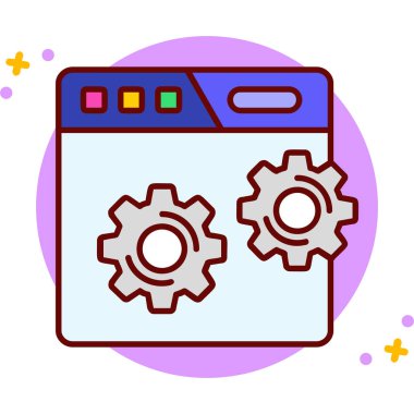 Simge ayarlanıyor, basit vektör tasarımı