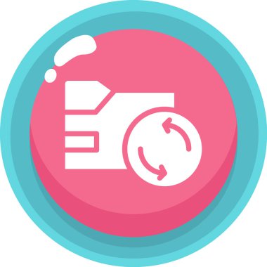 - Kamera. Web simgesi vektör illüstrasyonu