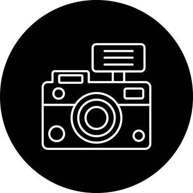 kamera simgesi vektör illüstrasyonu