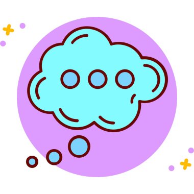 Bulut. Web simgesi basit tasarım