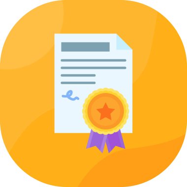 diploma simgesi vektör illüstrasyonu