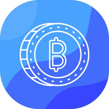 bitcoin. Web simgesi basit illüstrasyon
