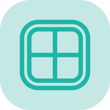 eşsiz pencere vektör çizgisi simgesi