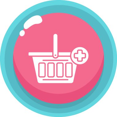 Sepet simgesi, vektör illüstrasyonu