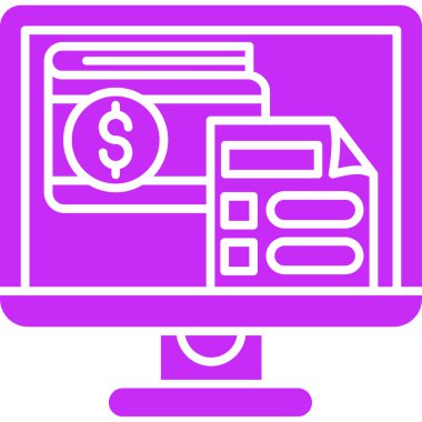 Para için. Web simgesi basit illüstrasyon