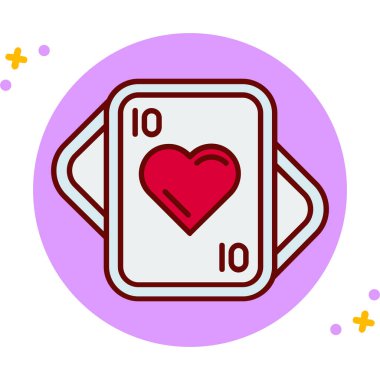 Kalp ikonu vektör illüstrasyonu