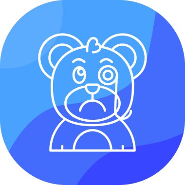 Ayı simgesi, vektör illüstrasyonu