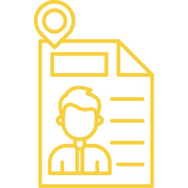 Bir kişi simgesinin vektör illüstrasyonu