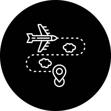 uçak uçan simge, basit biçim