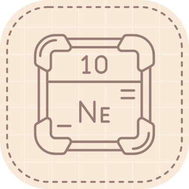 Kimyasal bir simgenin vektör çizimi