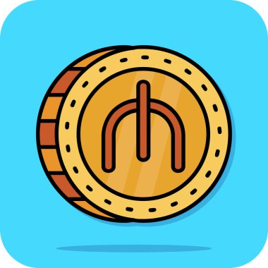 Bozuk para simgesinin vektör illüstrasyonu