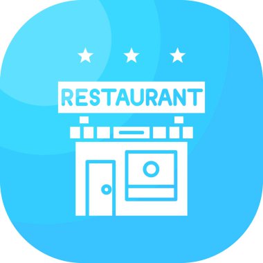 Restoran ikonunun vektör illüstrasyonu