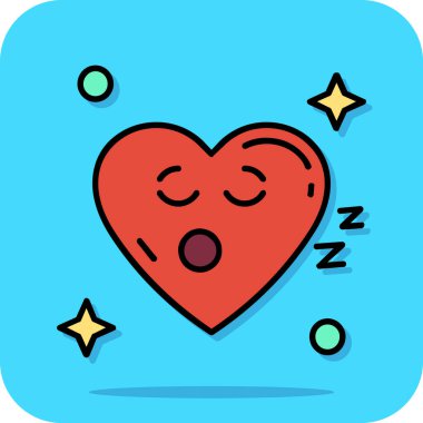 uyku aşk vektörü illüstrasyonu