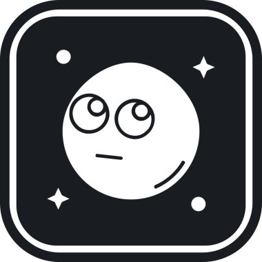 Dolu tasarım biçiminde uzay ay simgesi