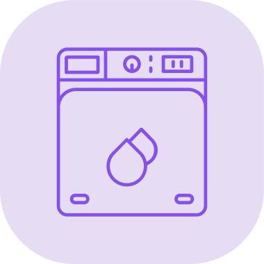 Çamaşır makinesi. Basit resimleme