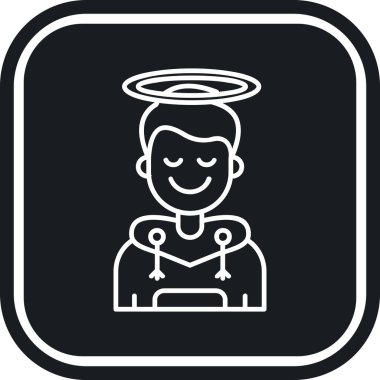 Moda tarzında izole edilmiş melek simgesi