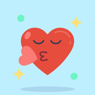 Aşk vektörü illüstrasyonlu kalp.