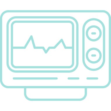 TV vektör simgesi modern basit illüstrasyon