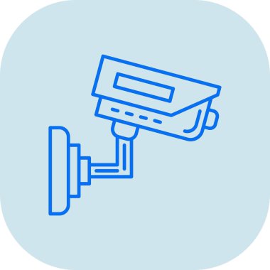 Kapalı devre kamera. Basit bir çizim. Beyaz arkaplan üzerindeki cctv simgesi vektörü.