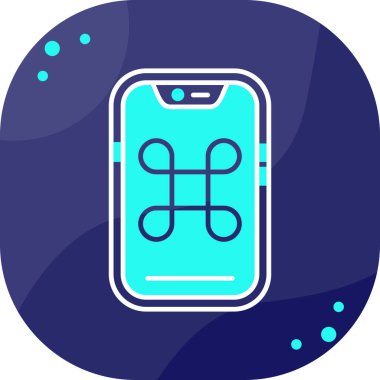 Akıllı telefon. Web simgesi basit illüstrasyon