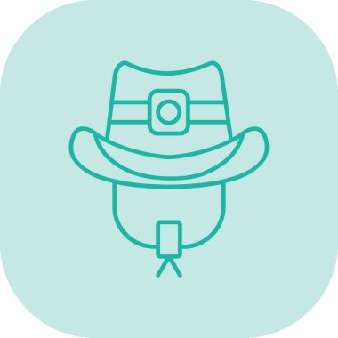 Modern şapka simgesinin vektör illüstrasyonu