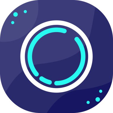 Yuvarlak bir simgenin vektör illüstrasyonu