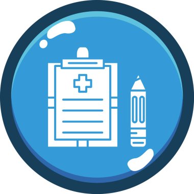 Tıbbi sembol simgesi olan pano, vektör illüstrasyon tasarımı