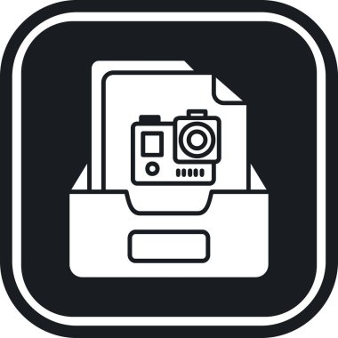 Kamera. Web simgesi basit illüstrasyon