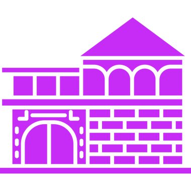 Bina. Web simgesi basit illüstrasyon