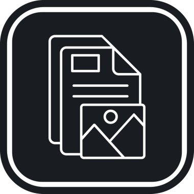 belge simgesi vektör illüstrasyonu