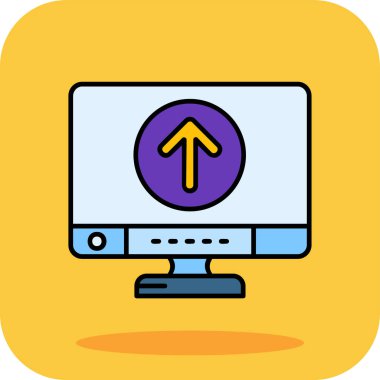 bilgisayar izleme simgesi, vektör illüstrasyonu