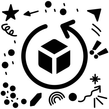 kutu gönderme simgesi katı biçiminde