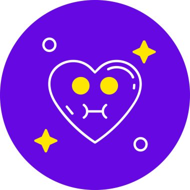 Kalp. Web simgesi basit illüstrasyon