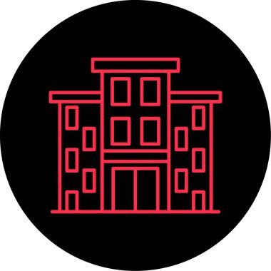 Bina. Web simgesi basit illüstrasyon