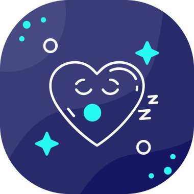 Mavi çizgi aşk kalbi ve kalp ikonu beyaz arka planda izole edilmiş. Sevgililer günü kartı. vektör illüstrasyonu