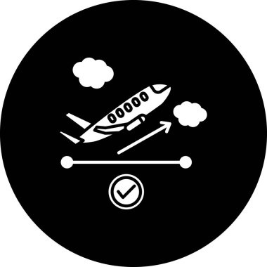 uçak ikonu vektör illüstrasyonu