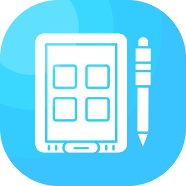 Kalem. Web simgesi basit illüstrasyon