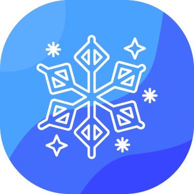 Kar Tanesi Web simgesi basit bir resimleme