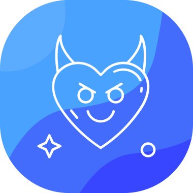 Şeytan. Web simgesi basit illüstrasyon