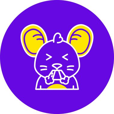 Şirin bir çizgi film karakterinin vektör çizimi