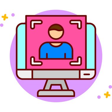 video kamera ikonu vektör illüstrasyonu