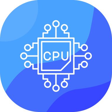 İşlemci. Web simgesi basit illüstrasyon