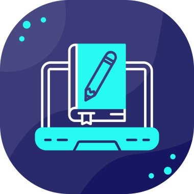 Dizüstü bilgisayar simgesi vektör çizimi